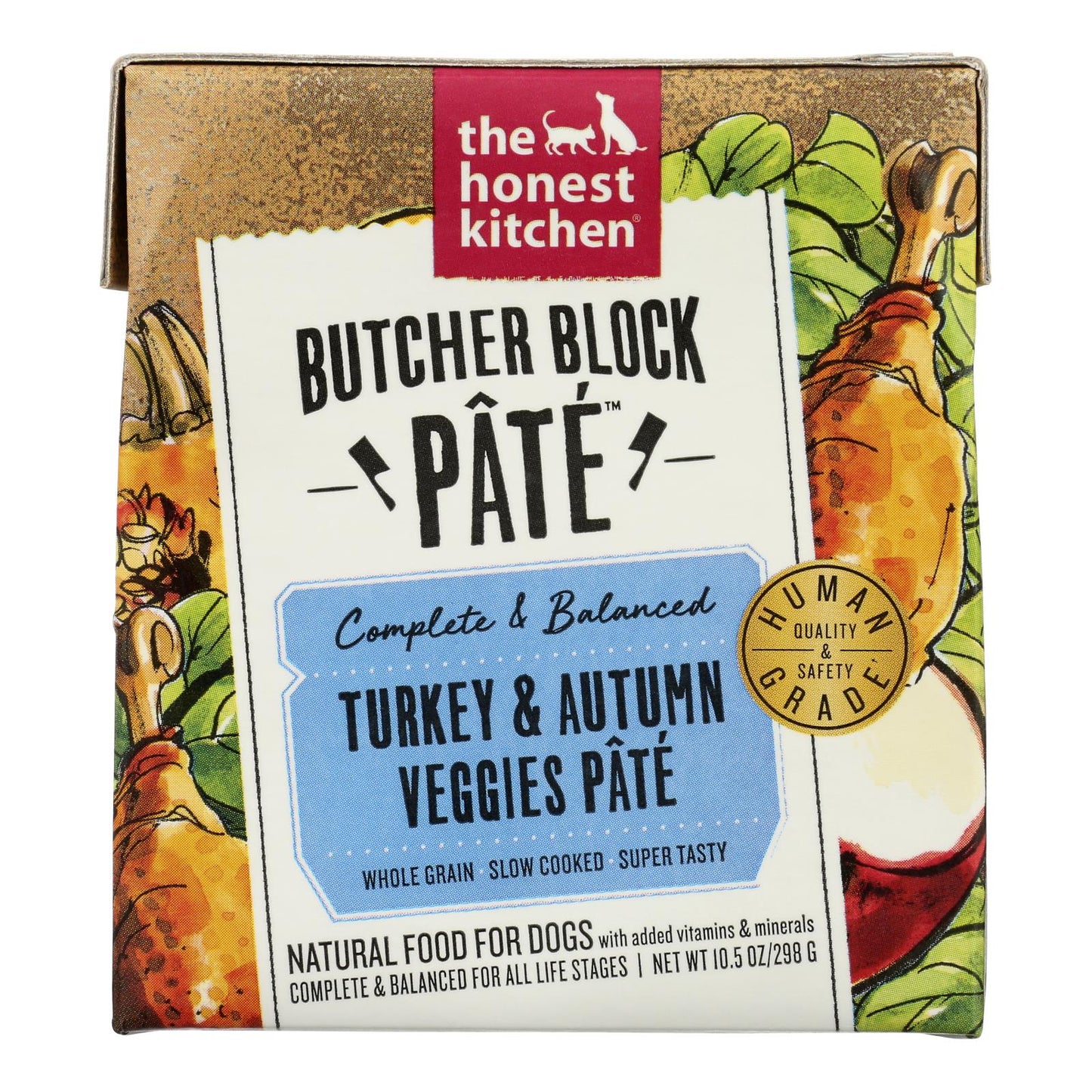 The Honest Kitchen Butcher Block Pate Turkey & Veggies Dog Food 10.5oz