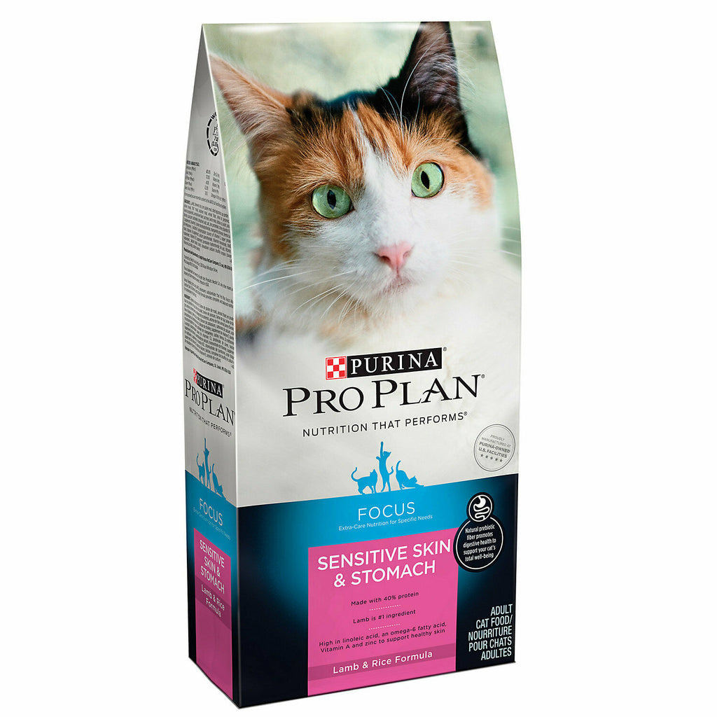 Purina Pro Plan Sensitive Skin & Stomach Lamb & Rice Formula Dry Cat Food, 7 lbs.