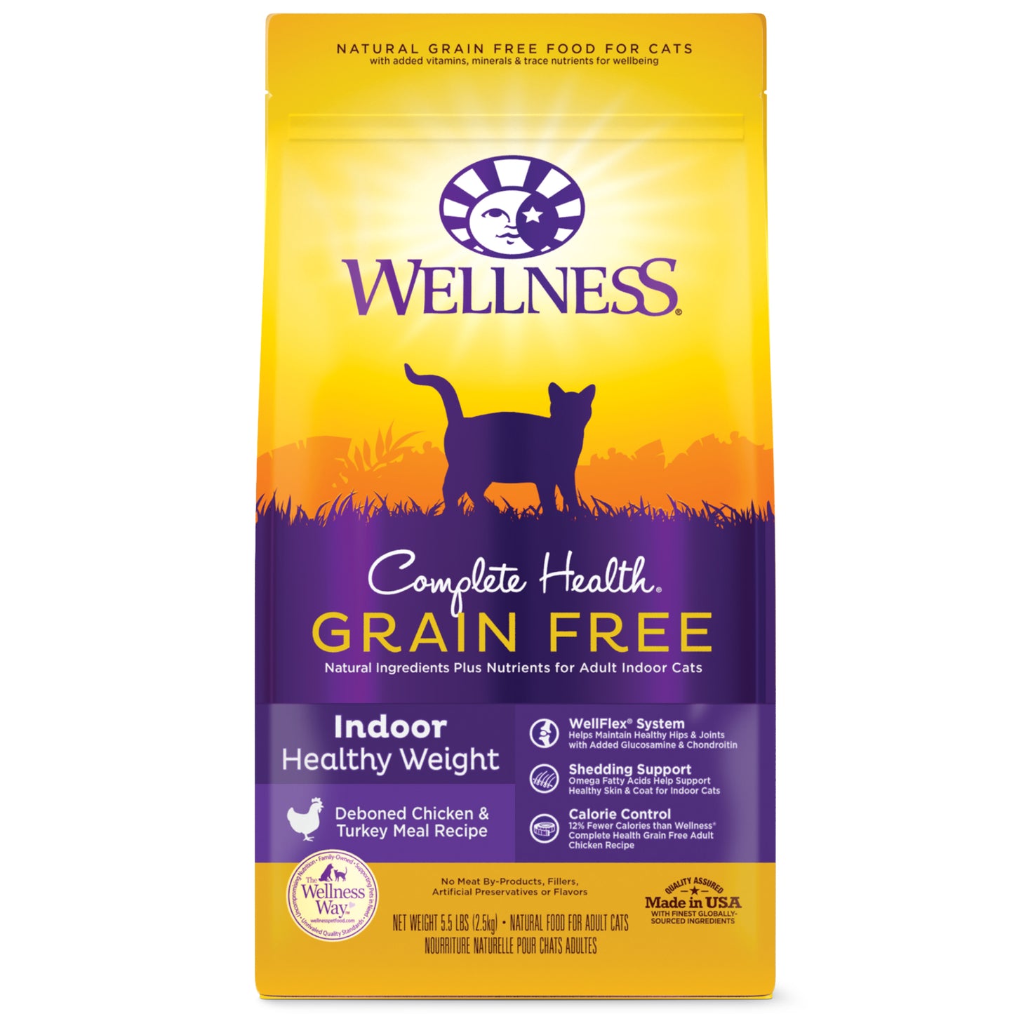 Wellness Complete Health Grain-Free Indoor Healthy Weight Chicken Dry Cat Food, 5.5 lbs.