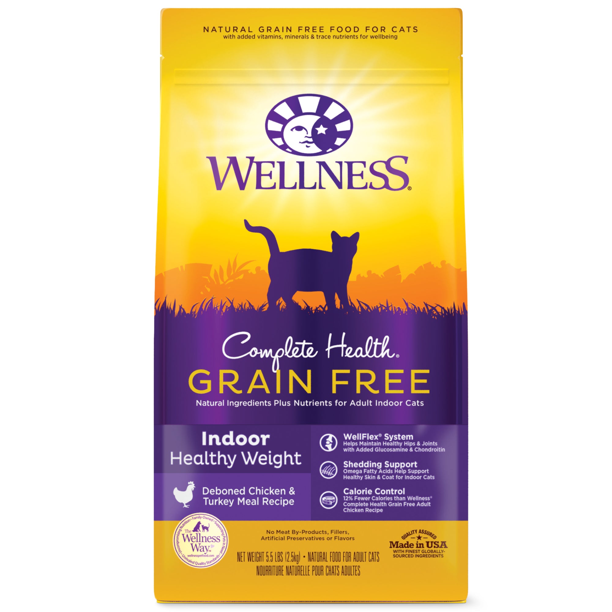Wellness Complete Health Grain-Free Indoor Healthy Weight Chicken Dry Cat Food, 5.5 lbs.