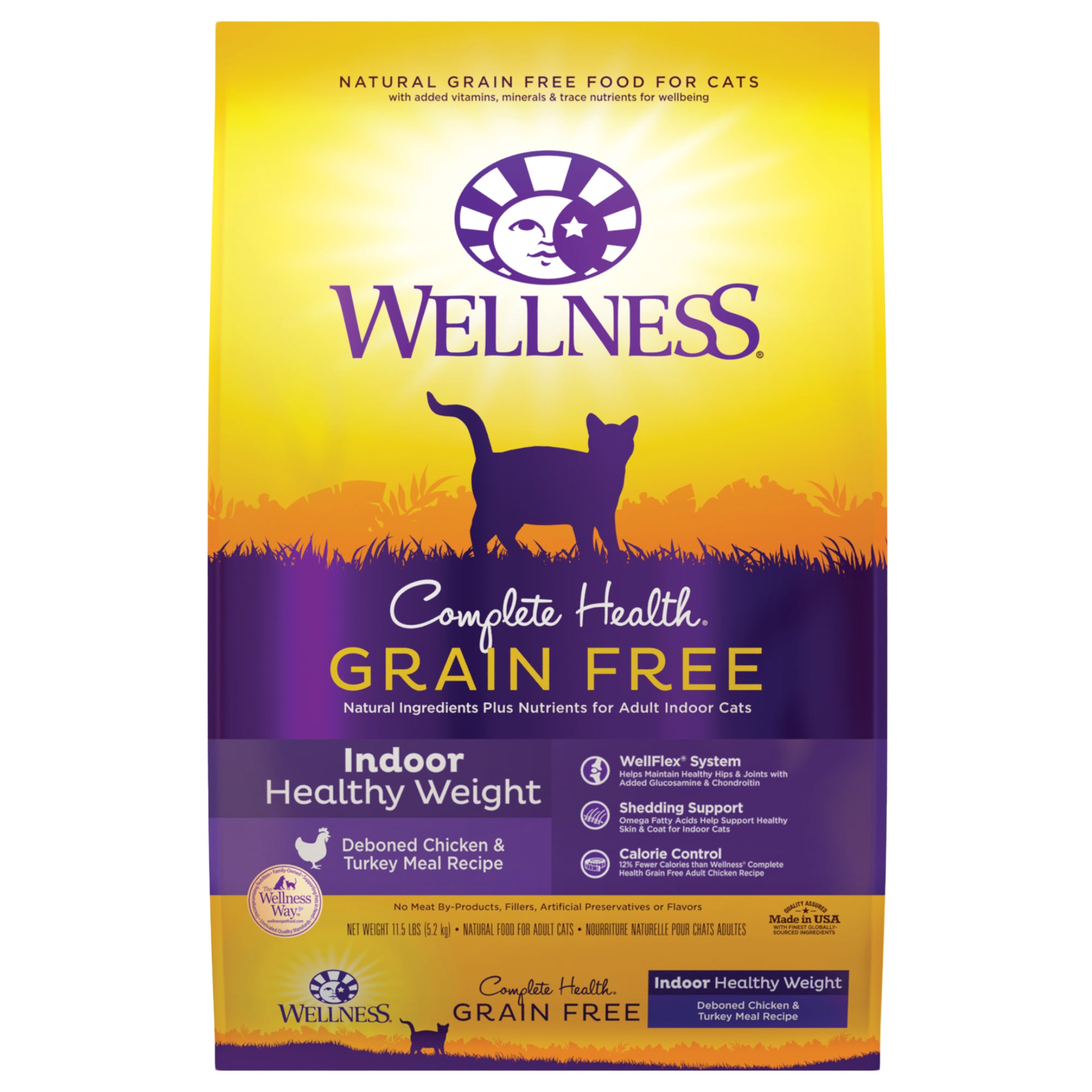 Wellness Complete Health Grain-Free Indoor Healthy Weight Chicken Dry Cat Food, 11.5 lbs.