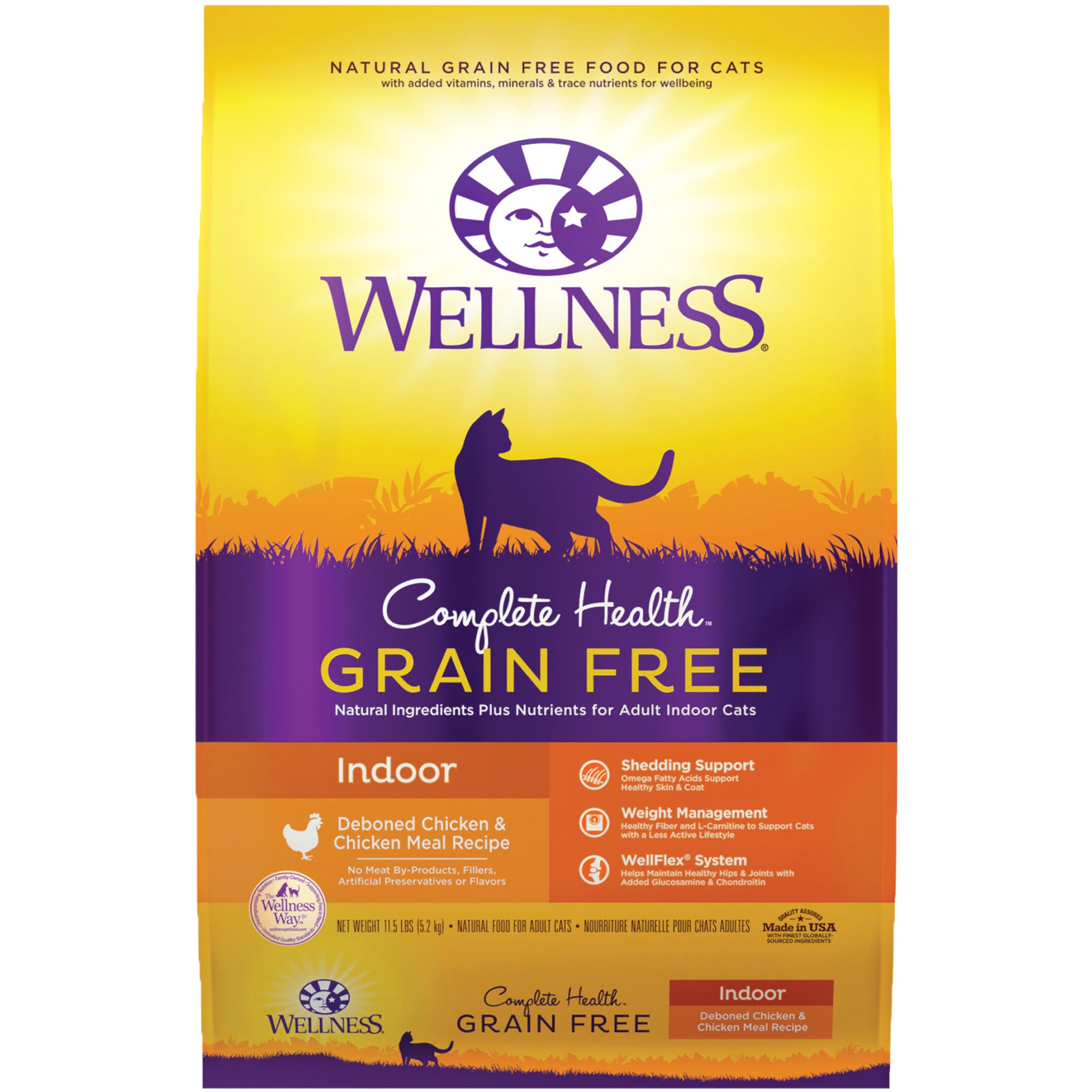 Wellness Complete Health Grain-Free Indoor Deboned Chicken Dry Cat Food, 11.5 lbs.