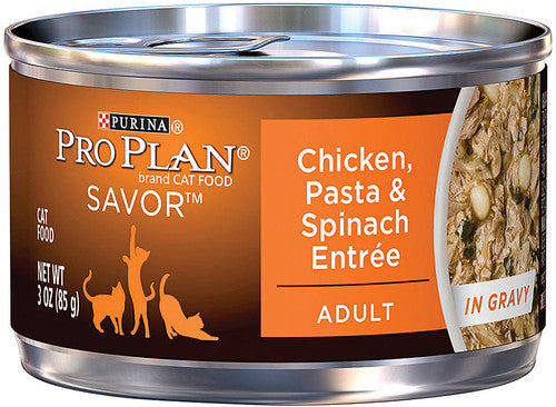 Purina Pro Plan Chicken & Spinach Wet Cat Food, 3 oz.