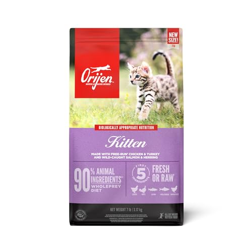 Orijen Chicken, Turkey, Salmon & Herring Kitten Dry Cat Food, 7 lbs.