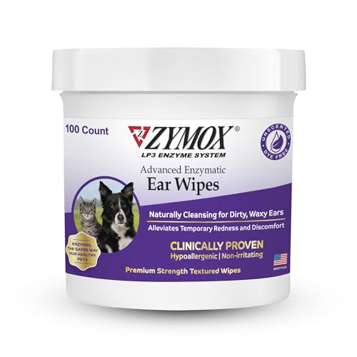 Zymox Advanced Enzymatic Ear Wipes for Pets, 6 oz.