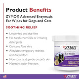 Zymox Advanced Enzymatic Ear Wipes for Pets, 6 oz.