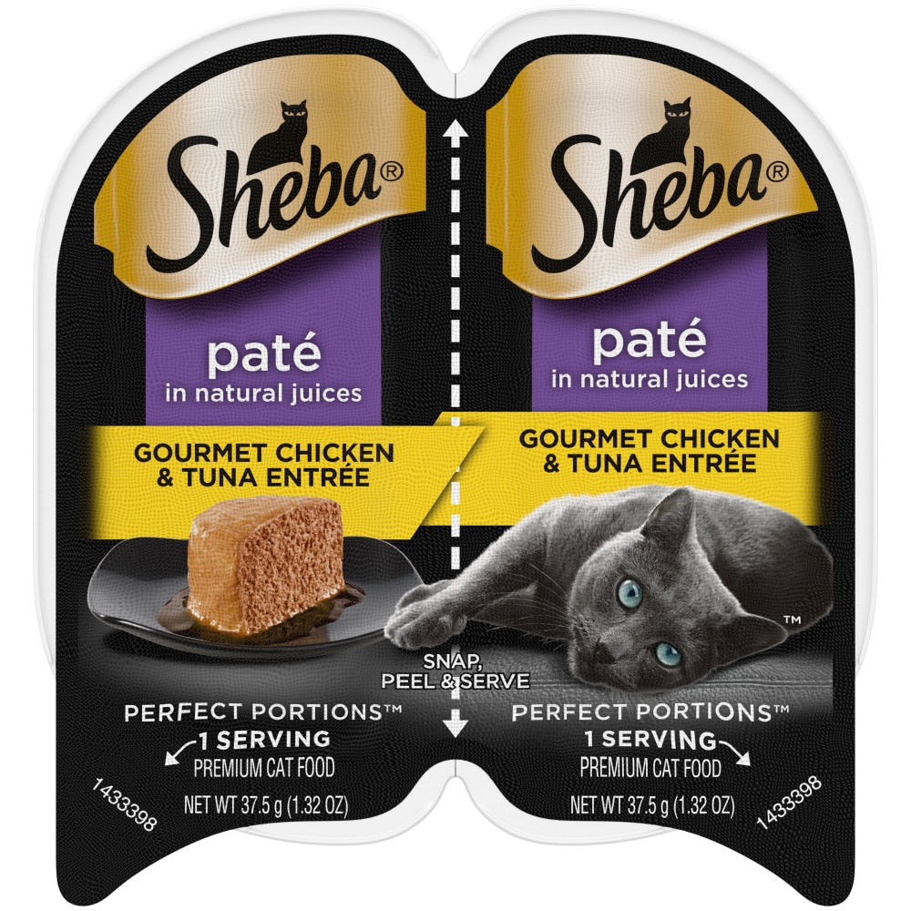 Sheba Perfect Portions Chicken & Tuna Pate Can Cat 2.6 oz