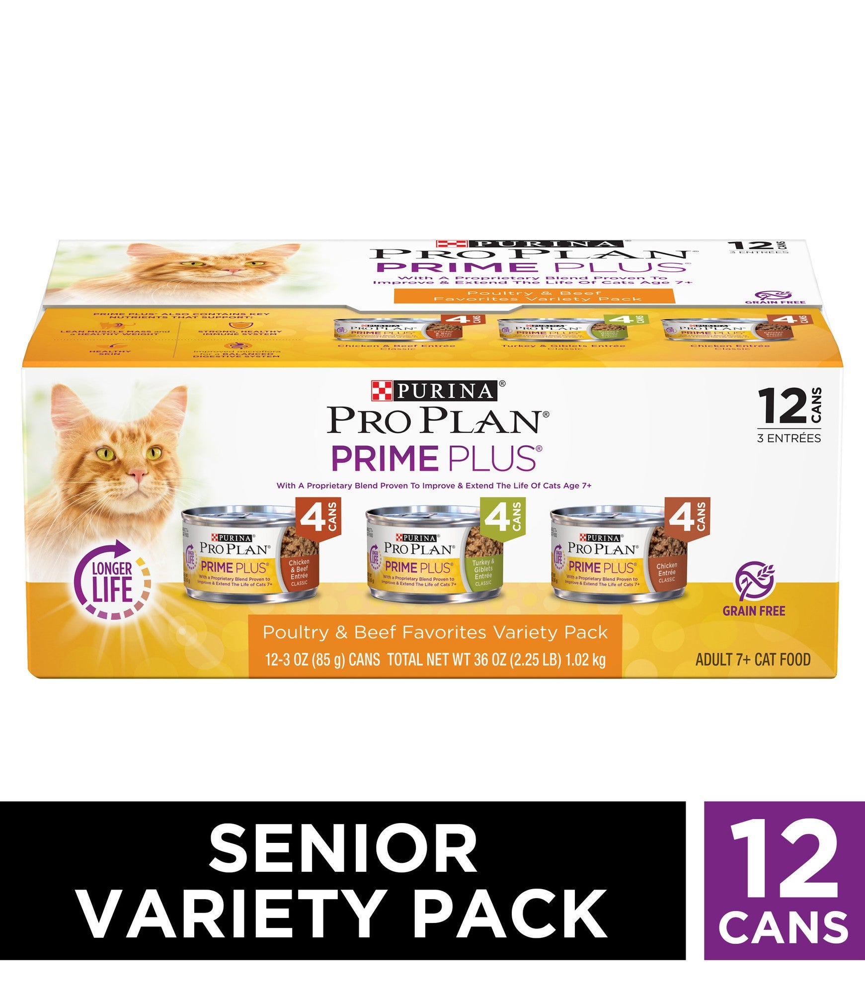 Purina Pro Plan Senior Wet Cat Food, 3 oz. (12 Pack)