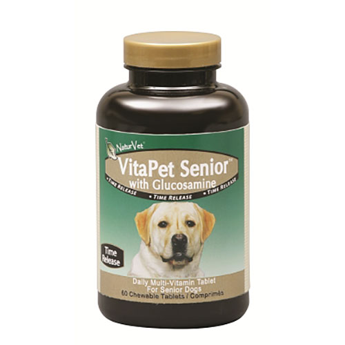 NaturVet VitaPet Senior Dog Vitamins, 60 Count
