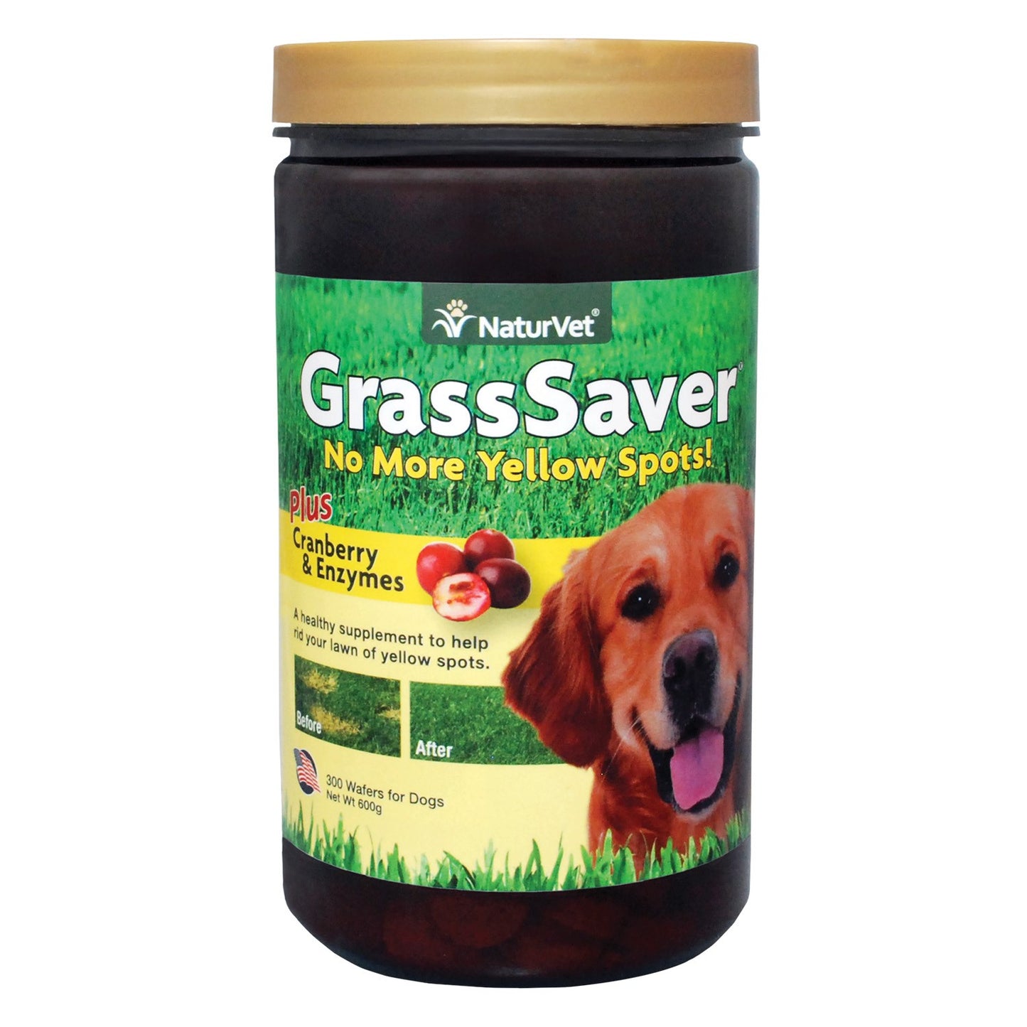NaturVet GrassSaver Dog Wafers, 300 Count