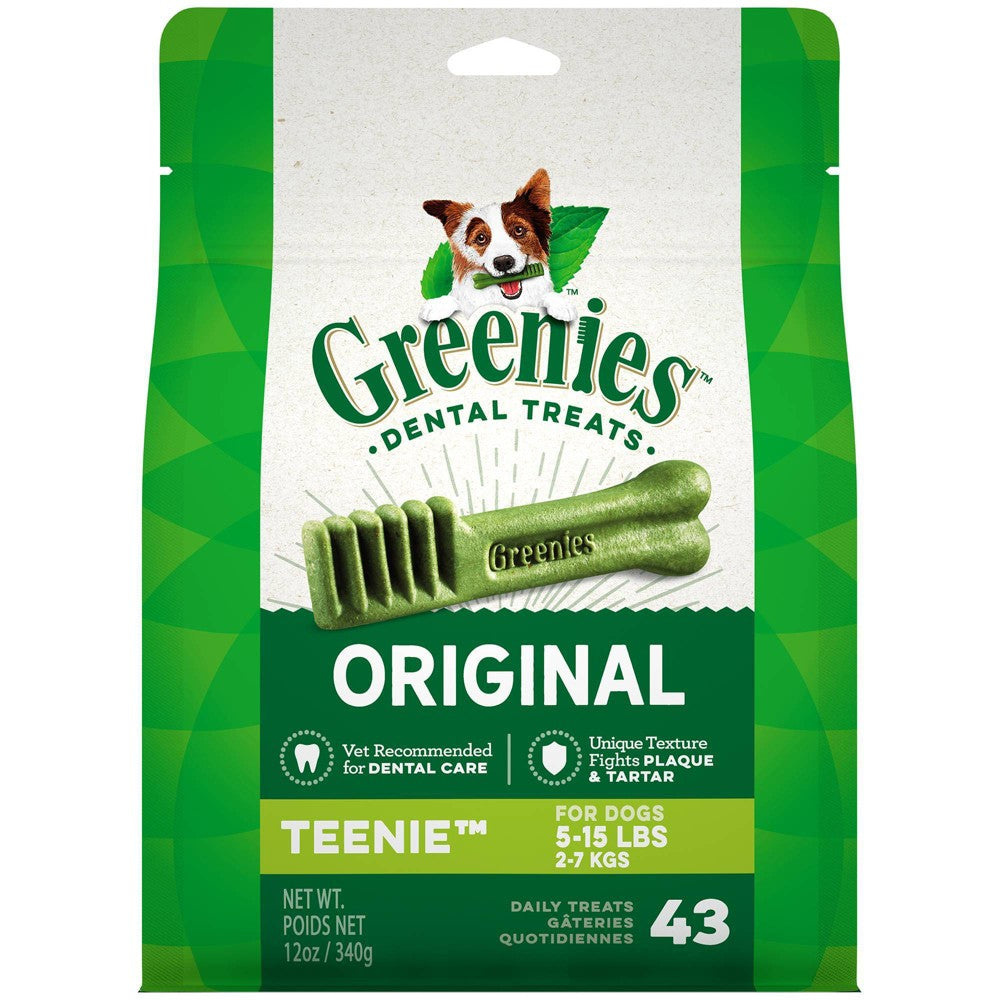 Greenies Teenie Size Natural Dental Dog Treats, 12 oz. (43 Count)
