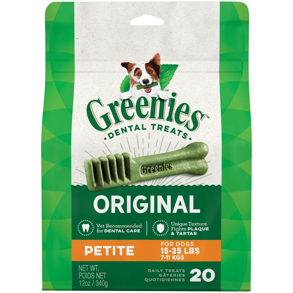 Greenies Petite Size Natural Dental Dog Treats, 12 oz. (20 Count)