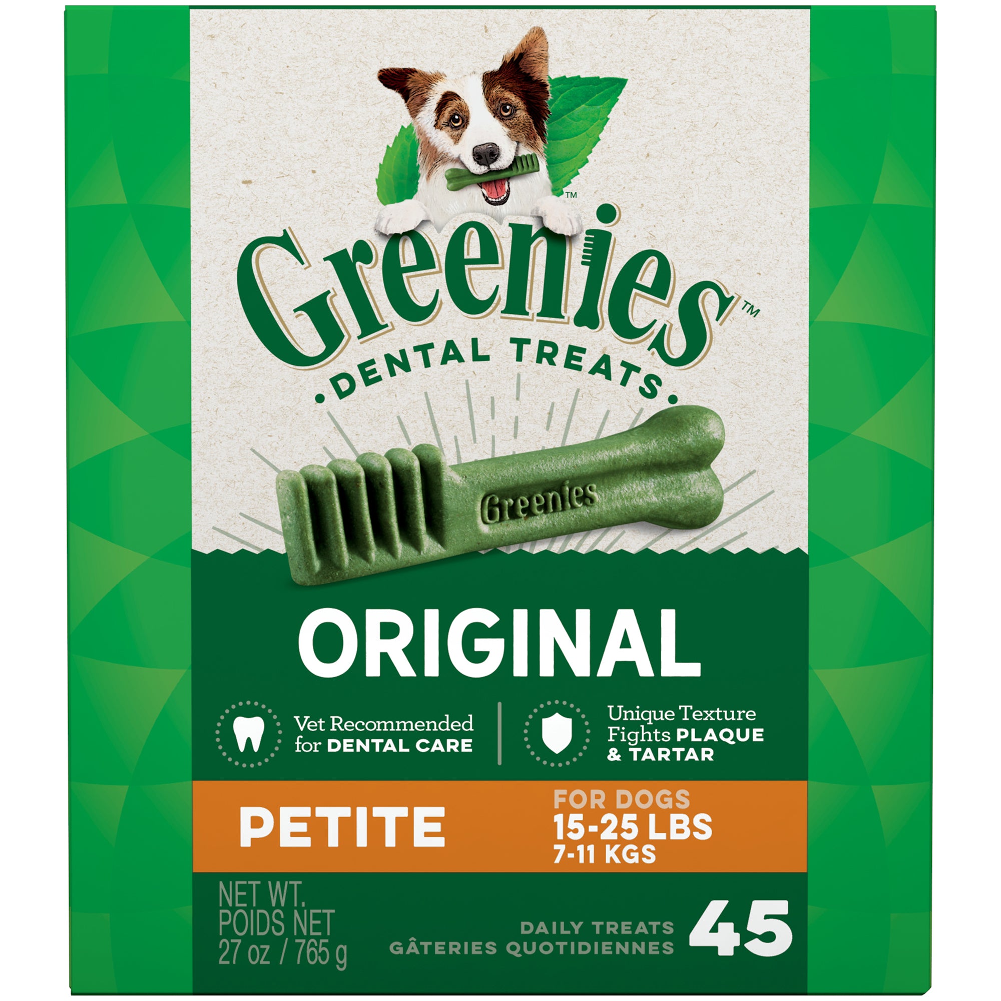 Greenies Petite Size Natural Dental Dog Treats, 27 oz. (45 Count)