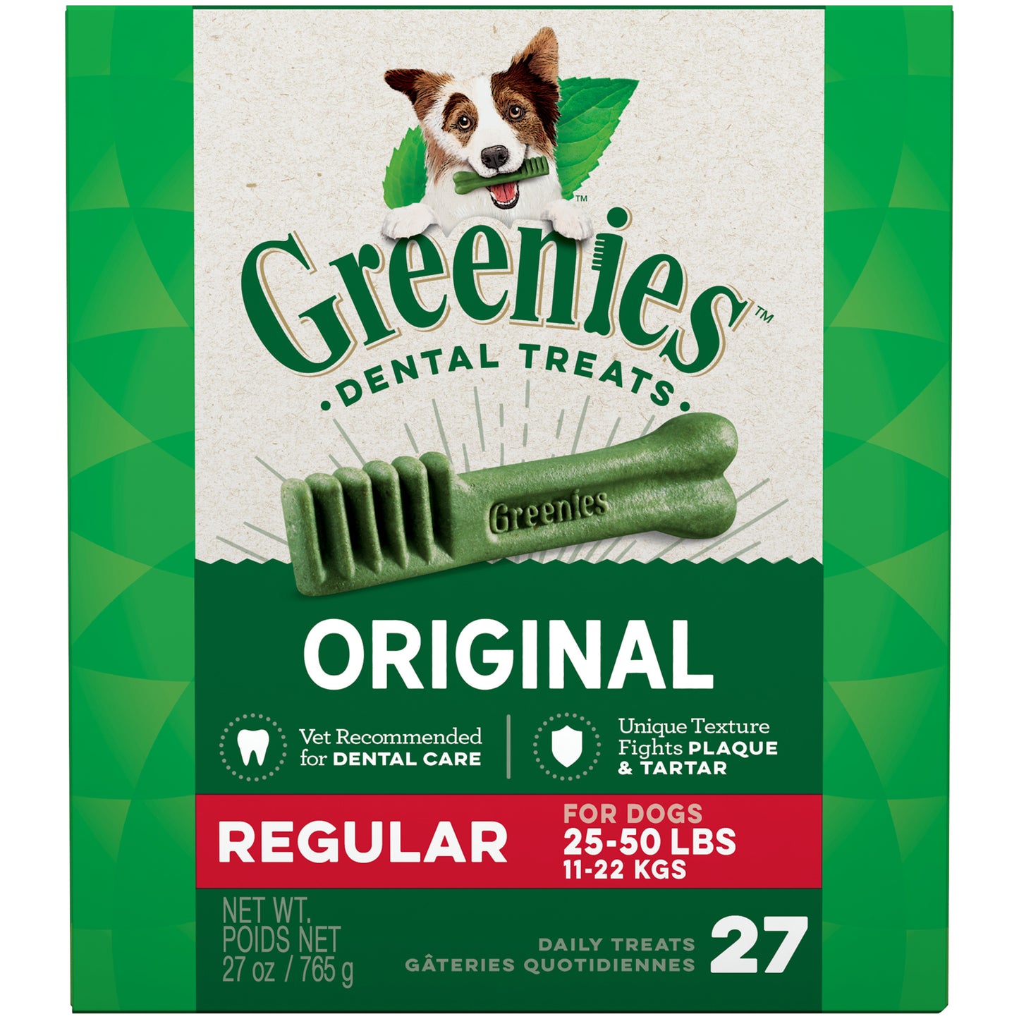 Greenies Regular Size Natural Dental Dog Treats, 27 oz.