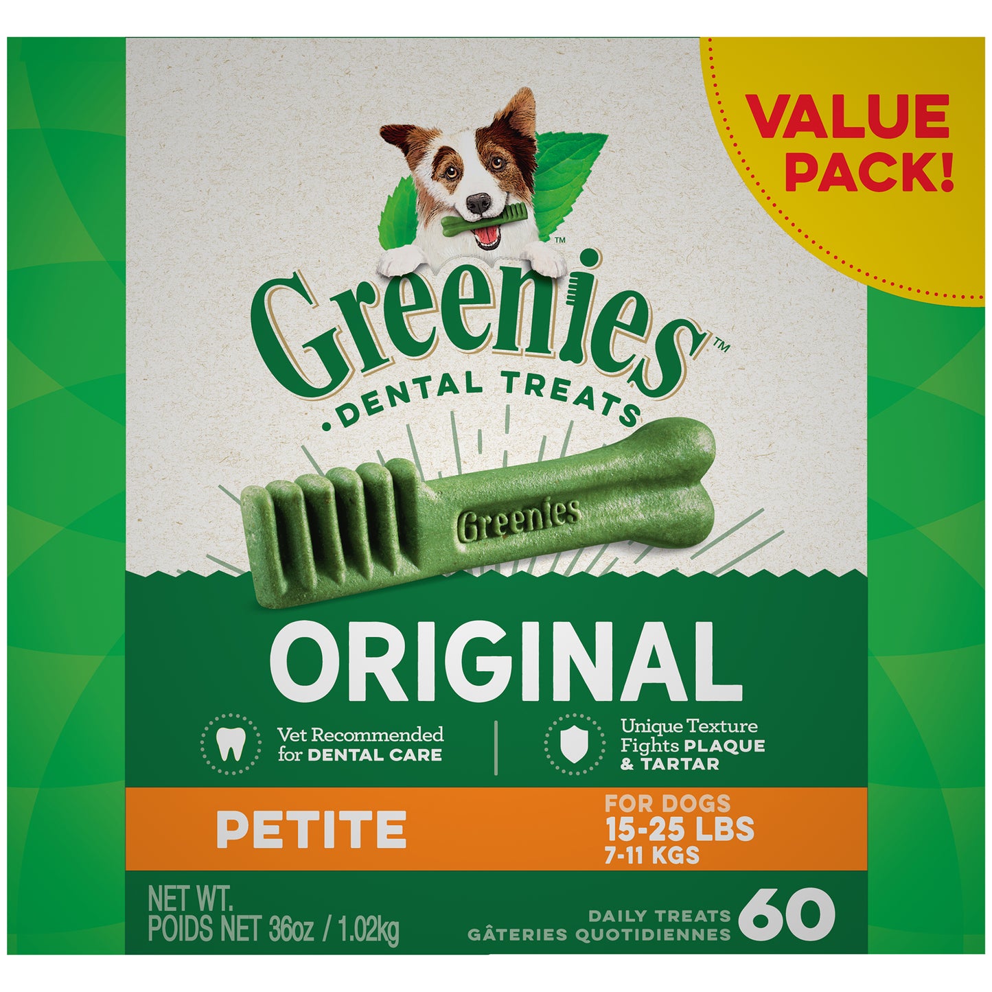 Greenies Regular Size Natural Dental Dog Treats, 36 oz.