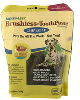Ark Naturals Brushless Toothpaste Dental Chews for Large Dogs, 18 oz.