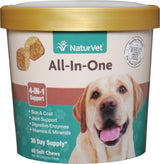 NaturVet All-in-One Dog Vitamins & Supplements, 60 Soft Chews
