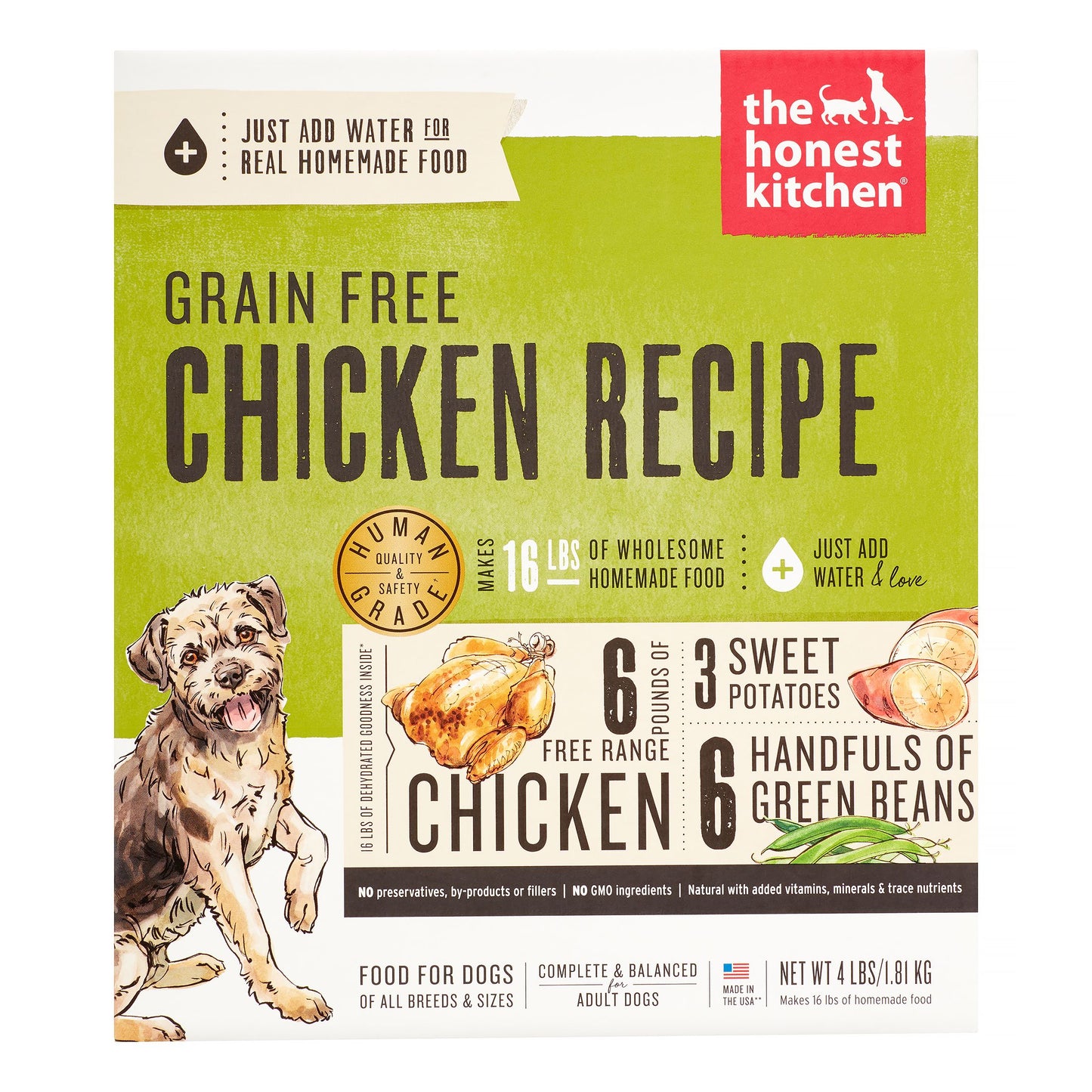 The Honest Kitchen Grain-Free Chicken Dog Food, 4 lbs.