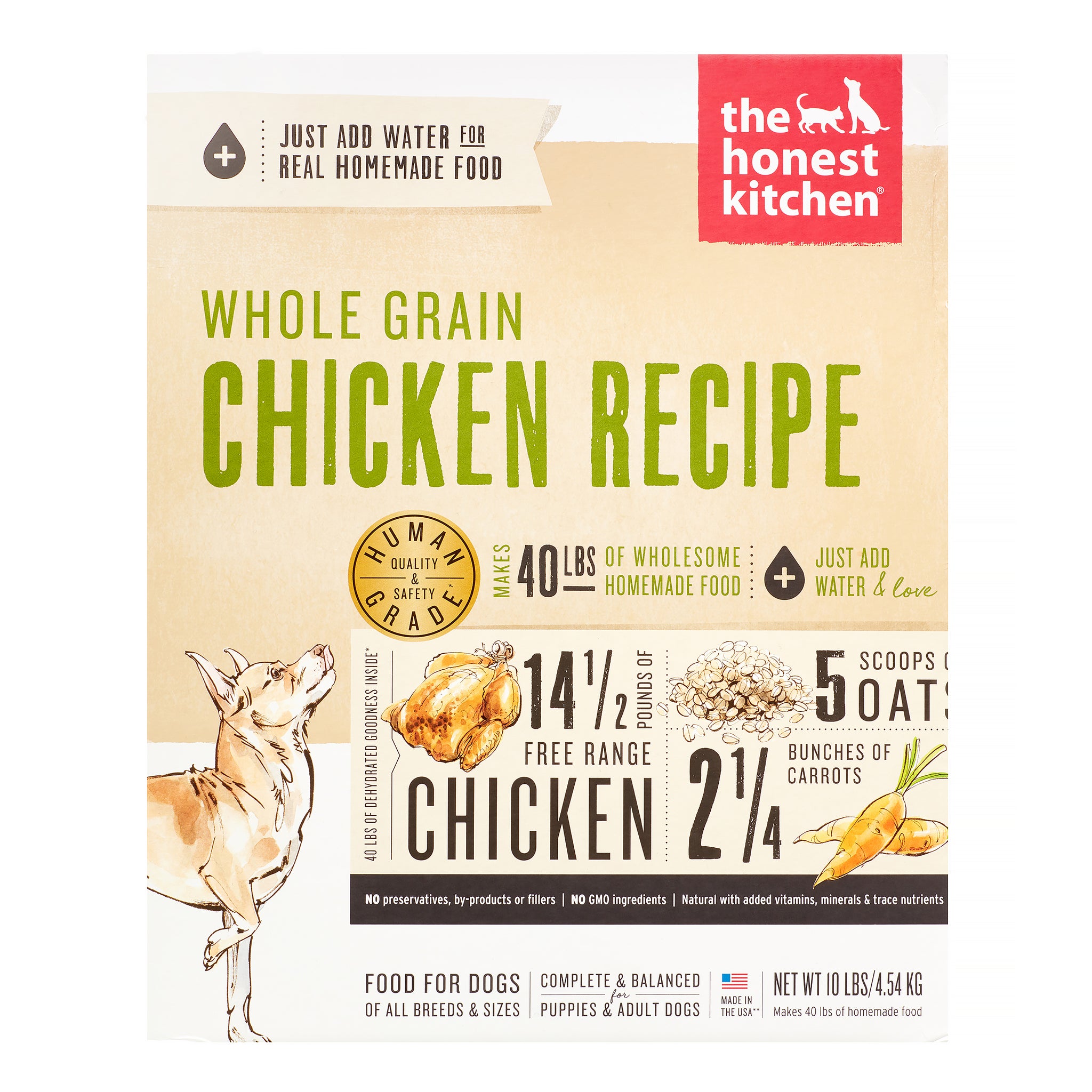 The Honest Kitchen Whole Grain Chicken Dog Food, 10 lbs.