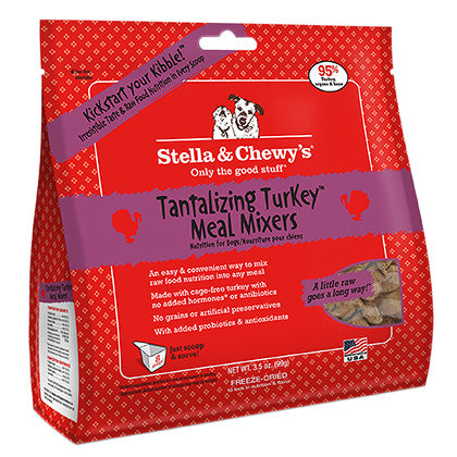 Stella & Chewy's Tantalizing Turkey Meal Mixers Freeze-Dried Dog Food Topper, 3.5 oz.