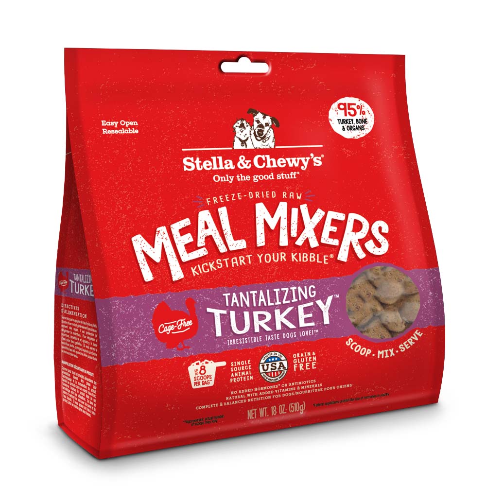Stella & Chewy's Tantalizing Turkey Meal Mixers Freeze-Dried Dog Food Topper, 18 oz.