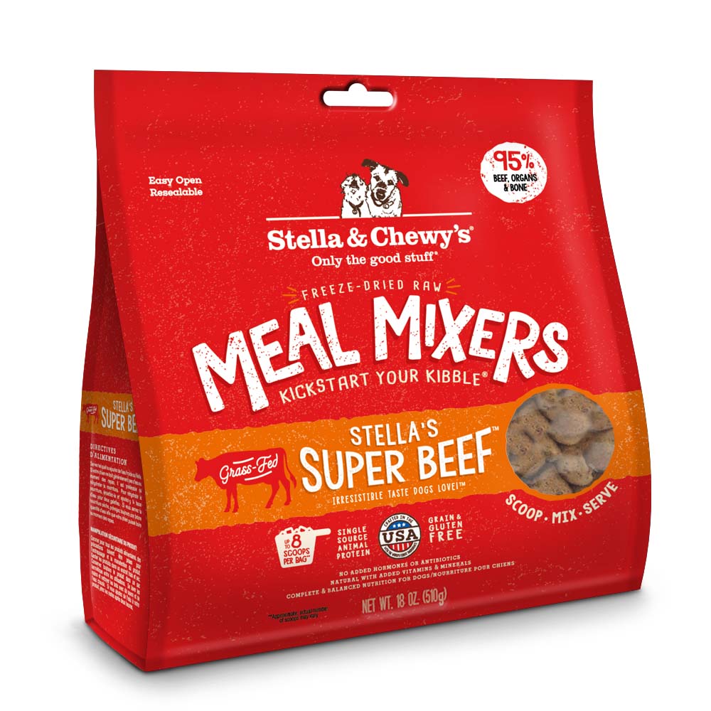 Stella & Chewy's Super Beef Meal Mixers Freeze-Dried Dog Food Topper, 18 oz.