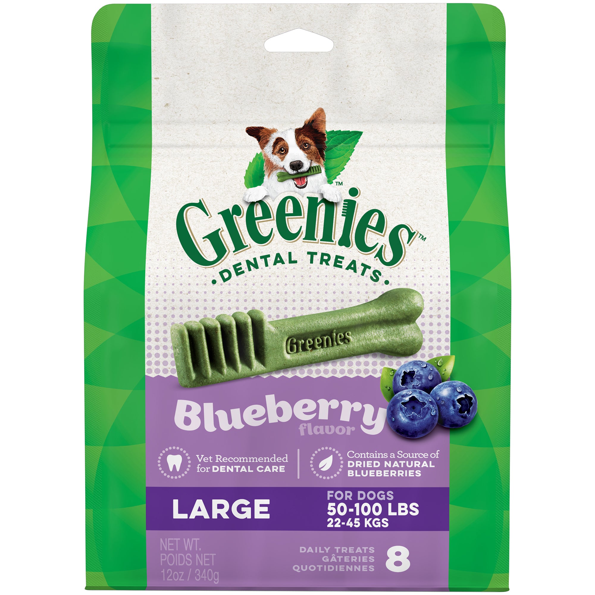 Greenies Large Size Blueberry Flavor Dental Dog Treats, 12 oz.