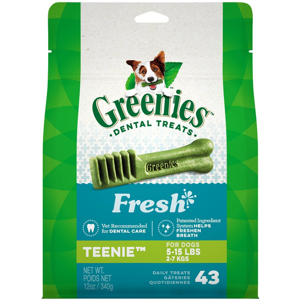Greenies Teenie Size Fresh Mint Flavor Dental Dog Treats, 12 oz.