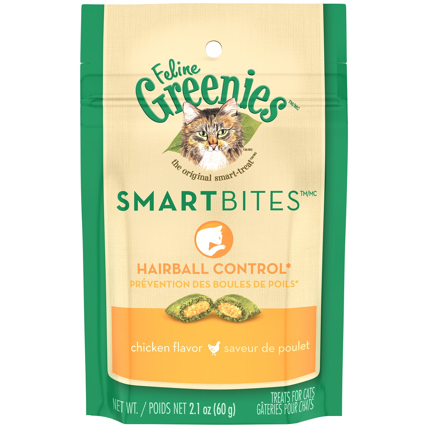 Feline Greenies SmartBites Healthy Indoor Chicken Flavor Cat Treats, 2.1 oz.