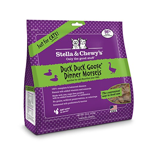 Stella & Chewy's Duck Duck Goose Dinner Morsels Freeze-Dried Cat Food, 18 oz.
