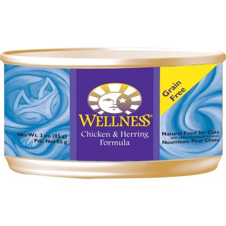 Wellness Complete Health Grain-Free Chicken & Herring Dinner Pate Wet Cat Food, 3 oz.