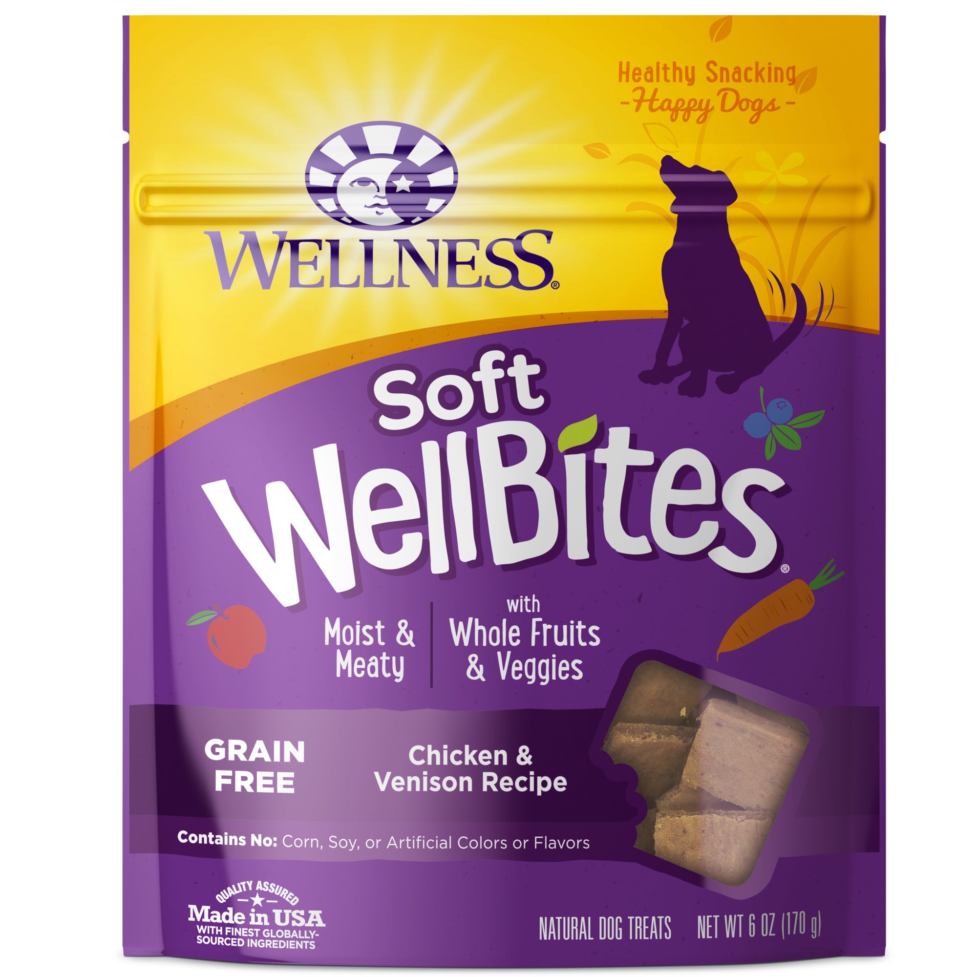 Wellness Chicken & Venison Grain-Free Dog Treats, 6 oz.