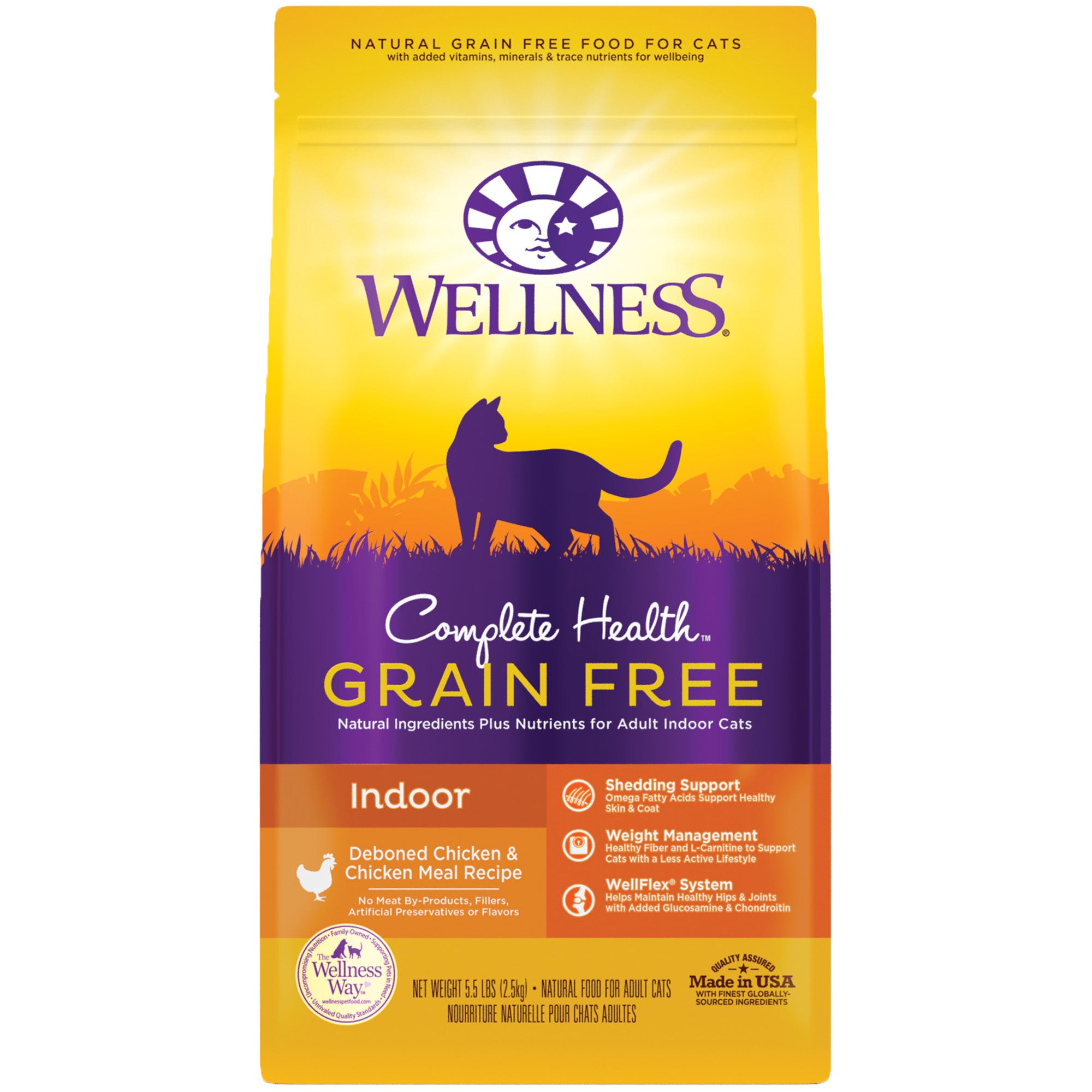 Wellness Complete Health Grain-Free Indoor Deboned Chicken Dry Cat Food, 5.5 lbs.