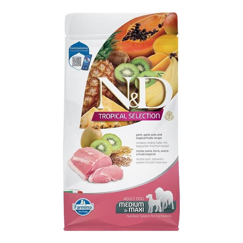 Farmina N&D Tropical Selection Pork & Tropical Fruits Medium/Maxi Adult Dry Dog Food, 22 lbs.
