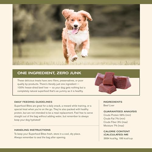 Badlands Ranch Superfood Bites Beef Liver, 4-oz Pack Of 1 Dog