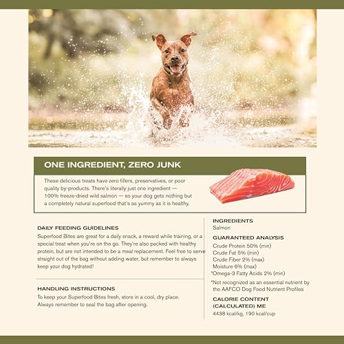 Badlands Ranch Superfood Bites Salmon Dog Treats, 4-oz Pack Of 1