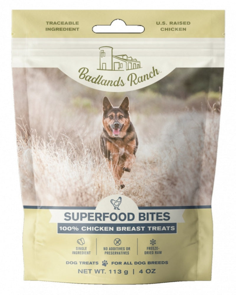 Badlands Ranch Chicken Breast Superfood Bites, Dog 4 oz