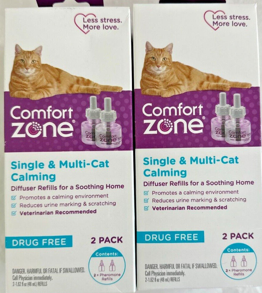 Comfort Zone & Multi-Cat Calming Diffuser Refills 2-Pack (60 Days)