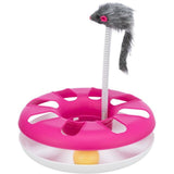 Trixie Crazy Circle Cat Activity Toy with Plush Mouse, Pink