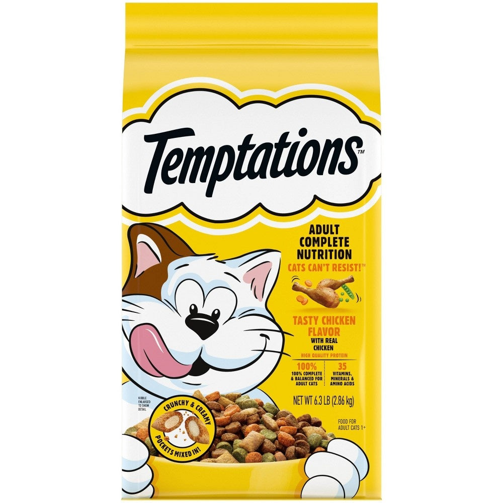 Temptations Tasty Chicken Flavor Dry Cat Food 6.3lb Bag