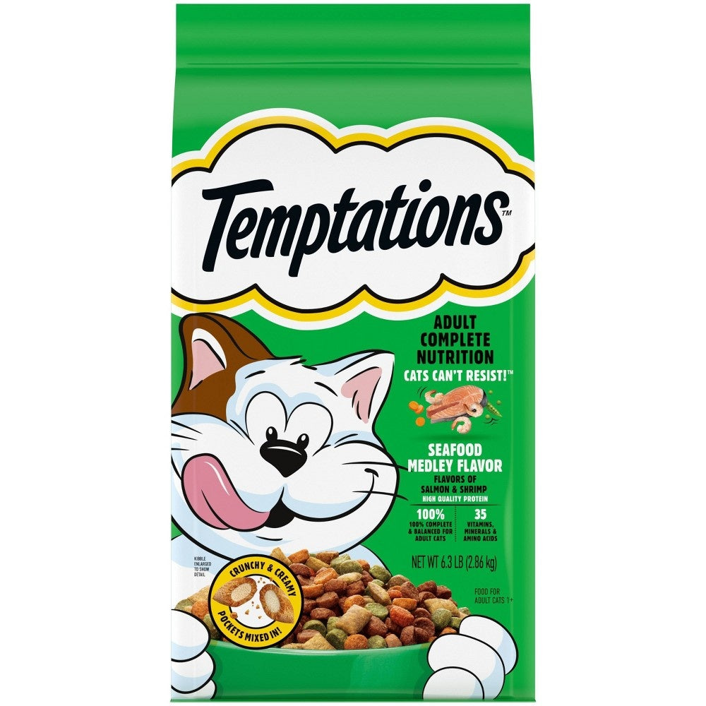 Mars Pet Care Temptations Seafood Medley Cat Food, 6.3 lbs Bag