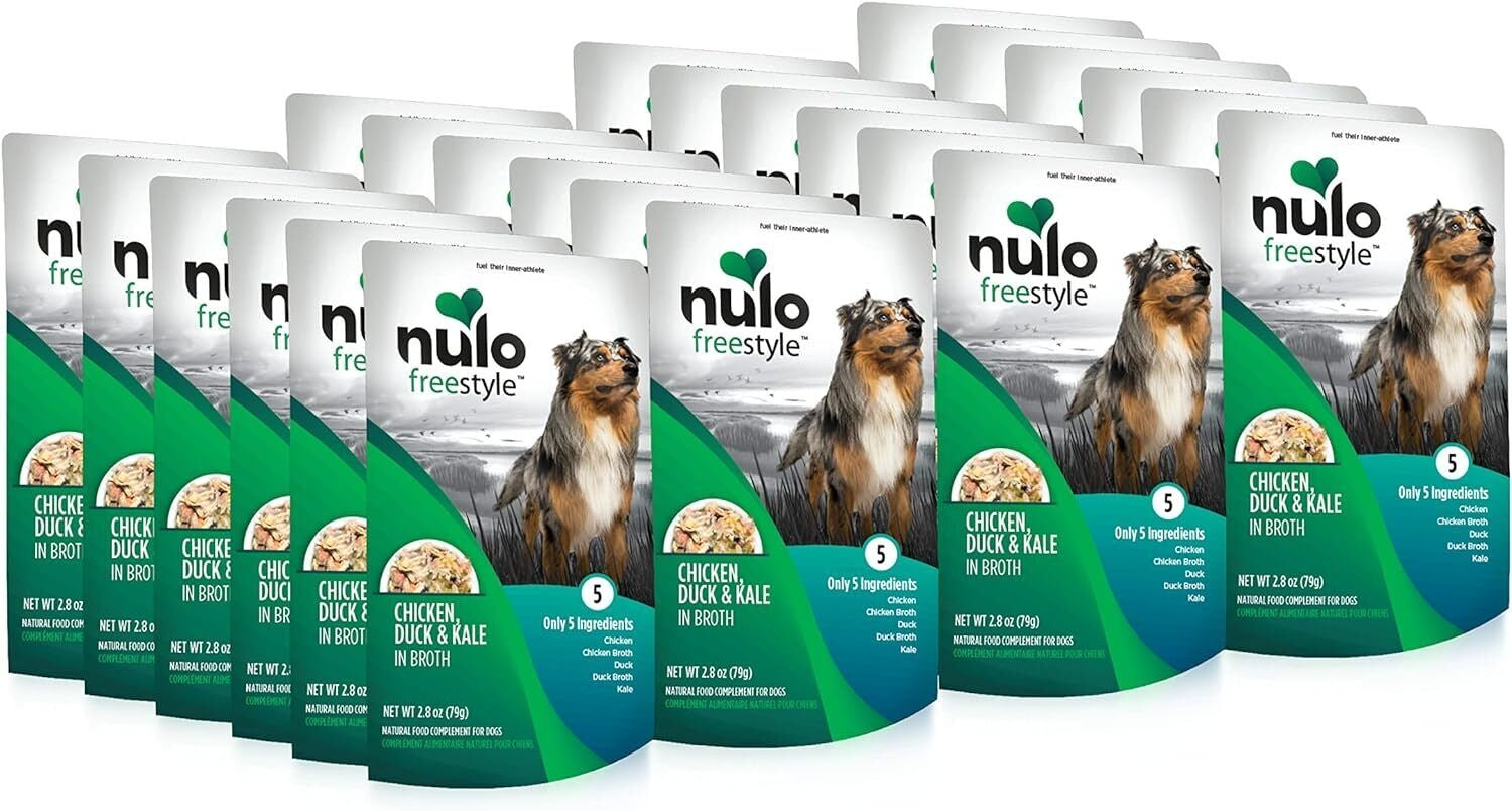 Nulo FreeStyle Chicken, Duck & Kale in Broth Dog Food Topper, 2.8 oz.