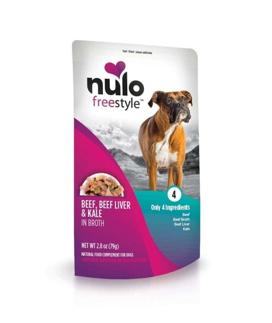 Nulo FreeStyle Beef, Beef Liver & Kale in Broth Dog Food Topper, 2.8 oz