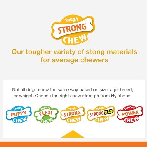 Nylabone Strong Chew Marshmallow Stick Dog Chew Toy Marshmallow & Peanut Butter Flavor, Large (1 Count)