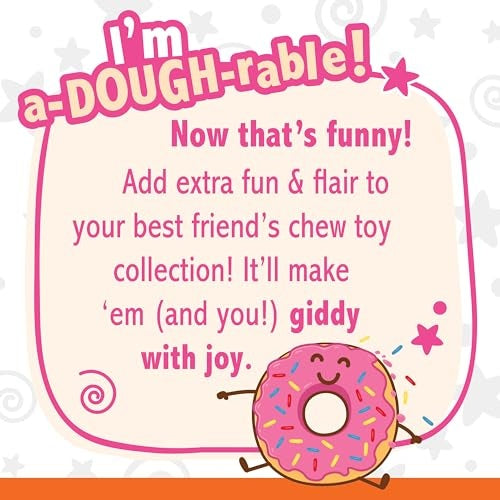 Nylabone Bacon Glazed Donut Chew Toy, Medium (1 Count)