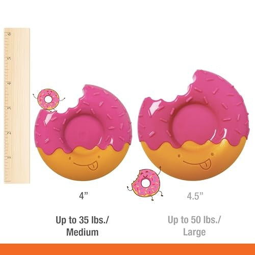 Nylabone Bacon Glazed Donut Chew Toy, Medium (1 Count)