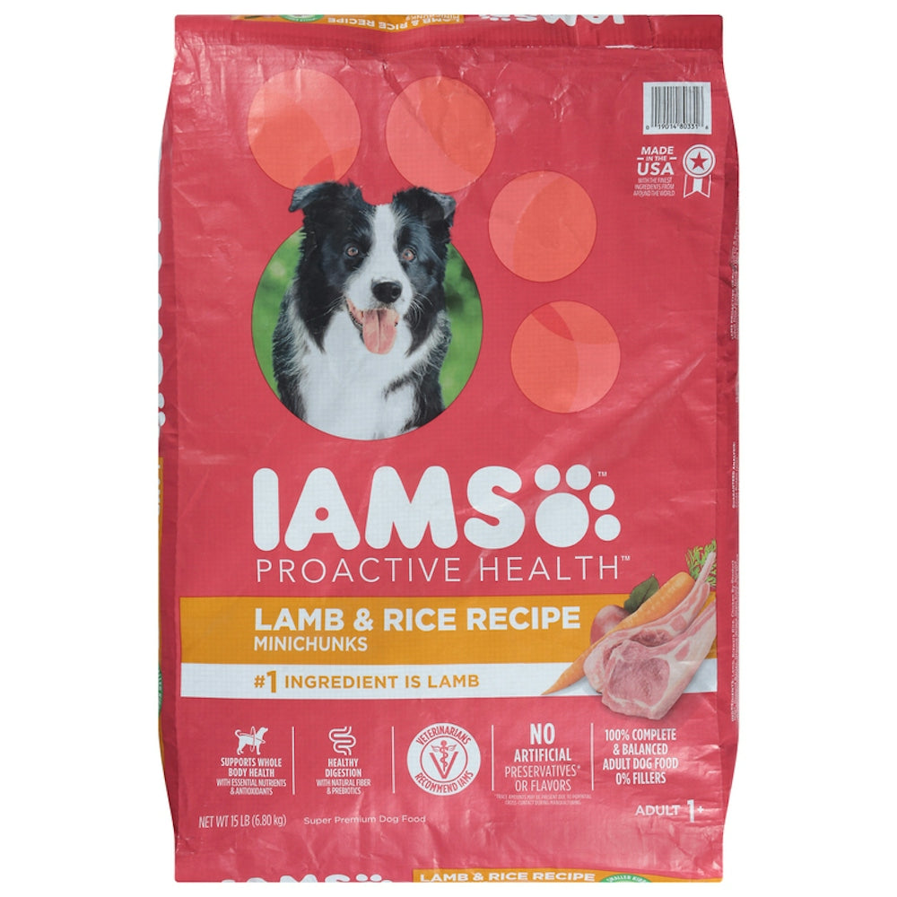 Iams ProActive Health MiniChunks Lamb & Rice Adult Dry Dog Food - 15lb