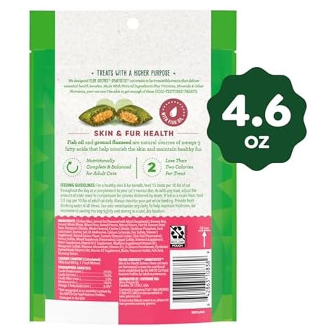 Greenies SmartBites Skin & Fur Health Salmon Flavor Cat Treats, 2.1 oz.