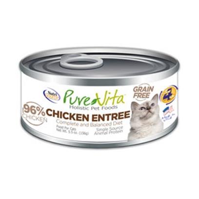 PureVita Chicken & Peas Entree Grain-Free Wet Cat Food, 5.5 oz.