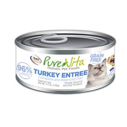 PureVita Turkey & Cranberry Entree Grain-Free Wet Cat Food, 5.5 oz.
